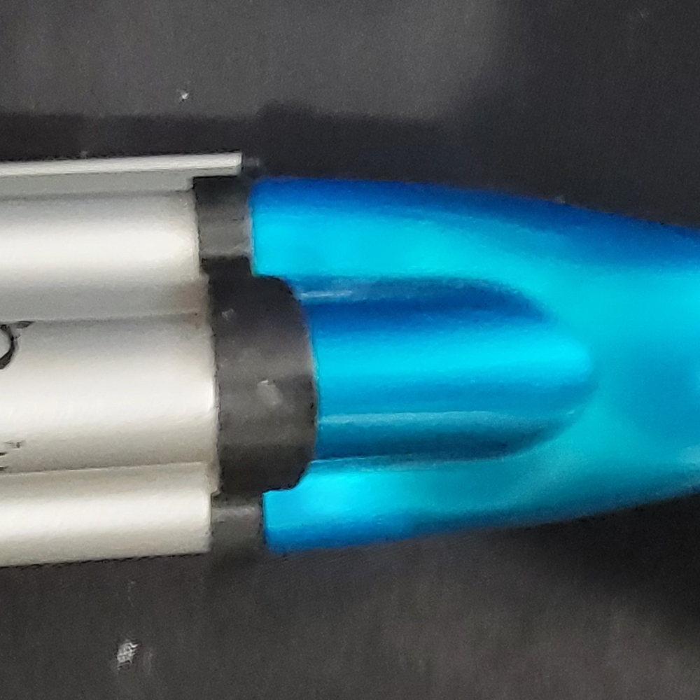 Blue and Silver Multi-Barrel Toy Gun